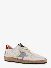 Golden Goose Men's Ball Star Distressed Leather Sneakers White, view 2