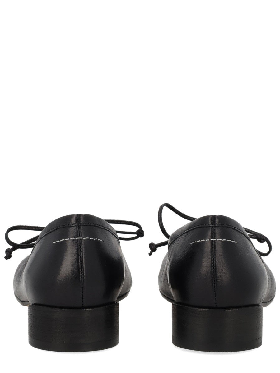 MM6 Maison Margiela Women's Leather Anatomica Ballet Flats Black, view 4