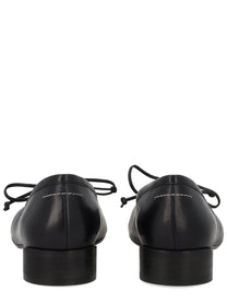 MM6 Maison Margiela Women's Leather Anatomica Ballet Flats Black, view 4