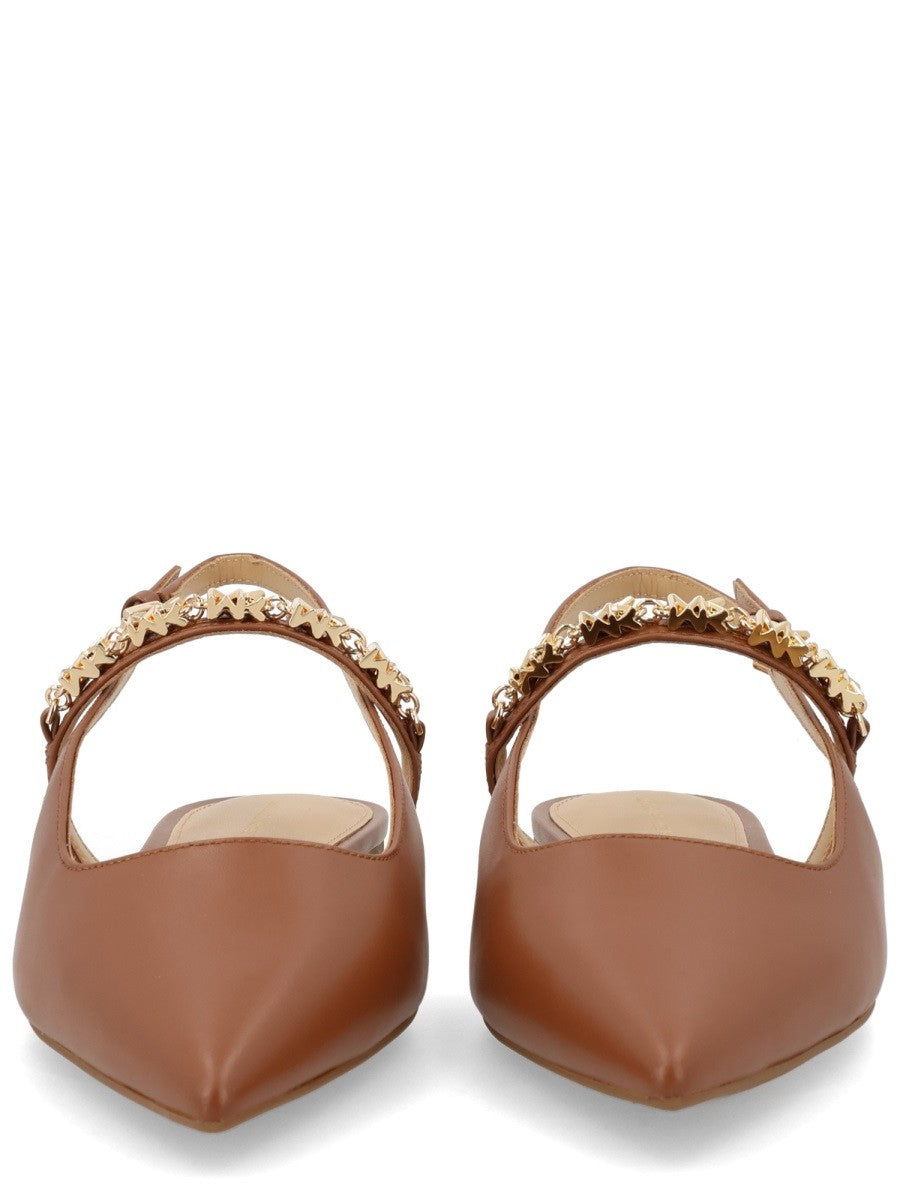 Michael Kors Women's Ballerina Dina Flex Sling Brown