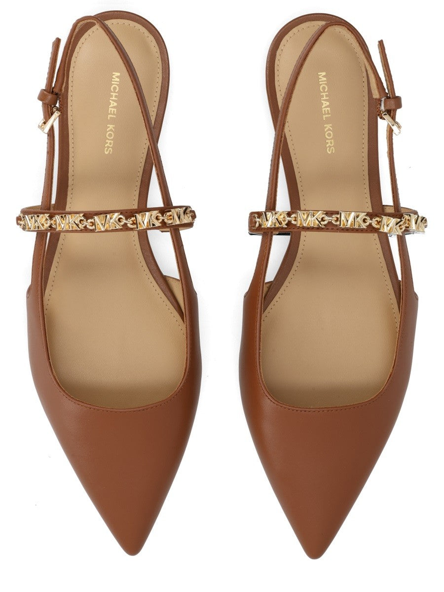 Michael Kors Women's Ballerina Dina Flex Sling Brown