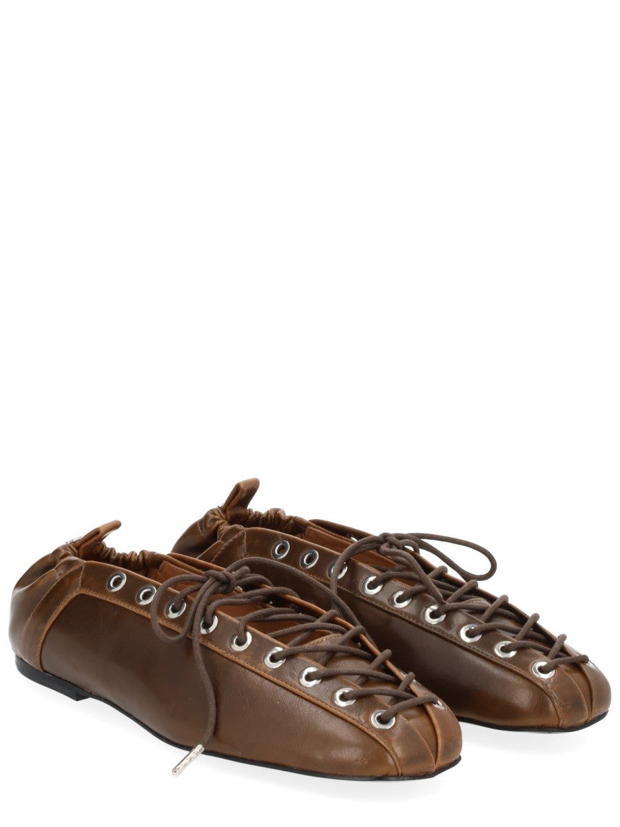Ganni Women's Ballerina Brown