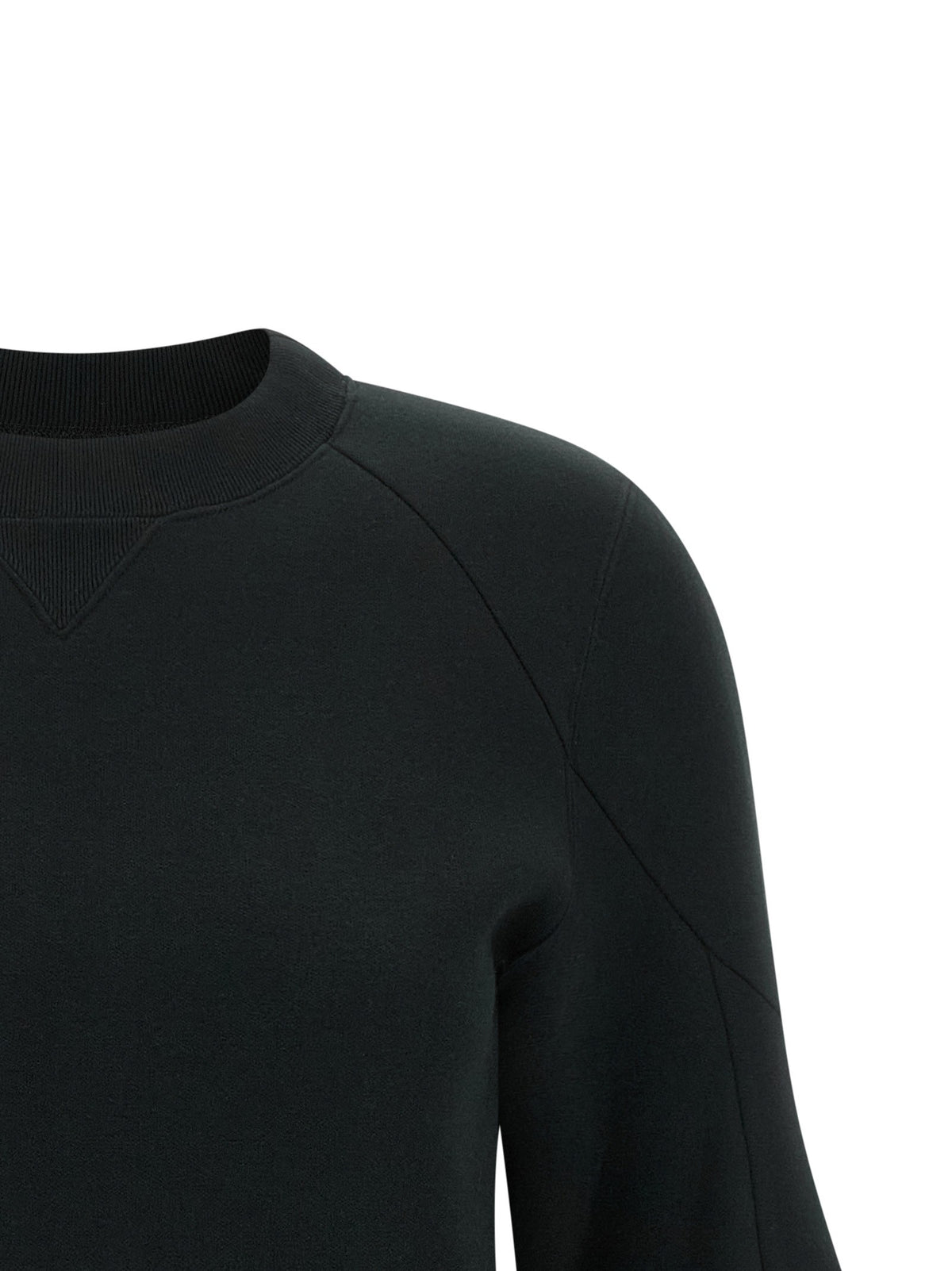Sacai Women's Sponge Sweat Cotton Blend Sweater Black