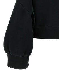 Sacai Women's Sponge Sweat Cotton Blend Sweater Black