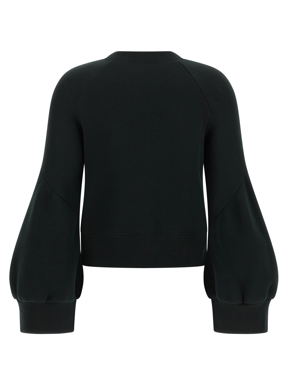 Sacai Women's Sponge Sweat Cotton Blend Sweater Black
