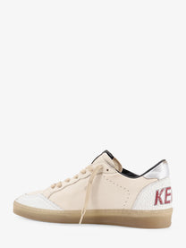 Golden Goose Men's Ballstar Leather Sneakers White, view 3