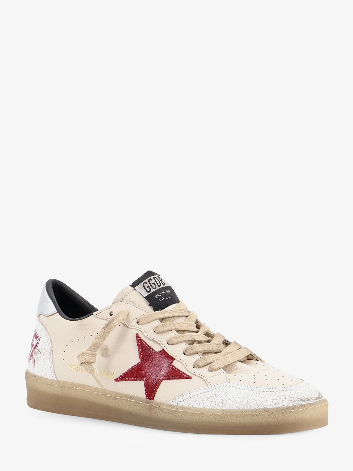 Golden Goose Men's Ballstar Leather Sneakers White, view 2