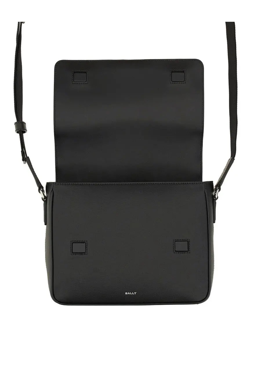 Bally men’s borsa mythos black crossbody bag with minimalist design and smooth leather finish