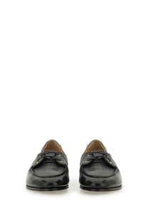 Bally men’s moccasin pathy black leather loafers with sleek polished finish and subtle stitching details