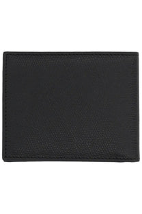 Bally mens portafoglio essential black textured leather wallet with precise stitching along the edges