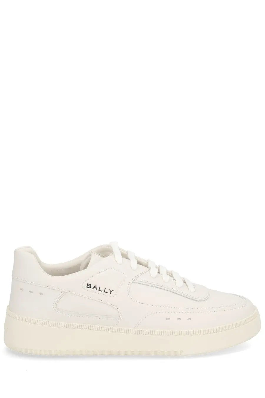 Bally men’s raise sneaker white with clean minimalist design and subtle stitching details