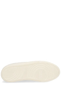 Cream-colored rubber sole with subtle concentric circular patterns on bally men’s raise sneaker white