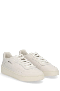 Bally men’s raise sneaker white featuring white bally sneakers with clean minimalist design and matching laces