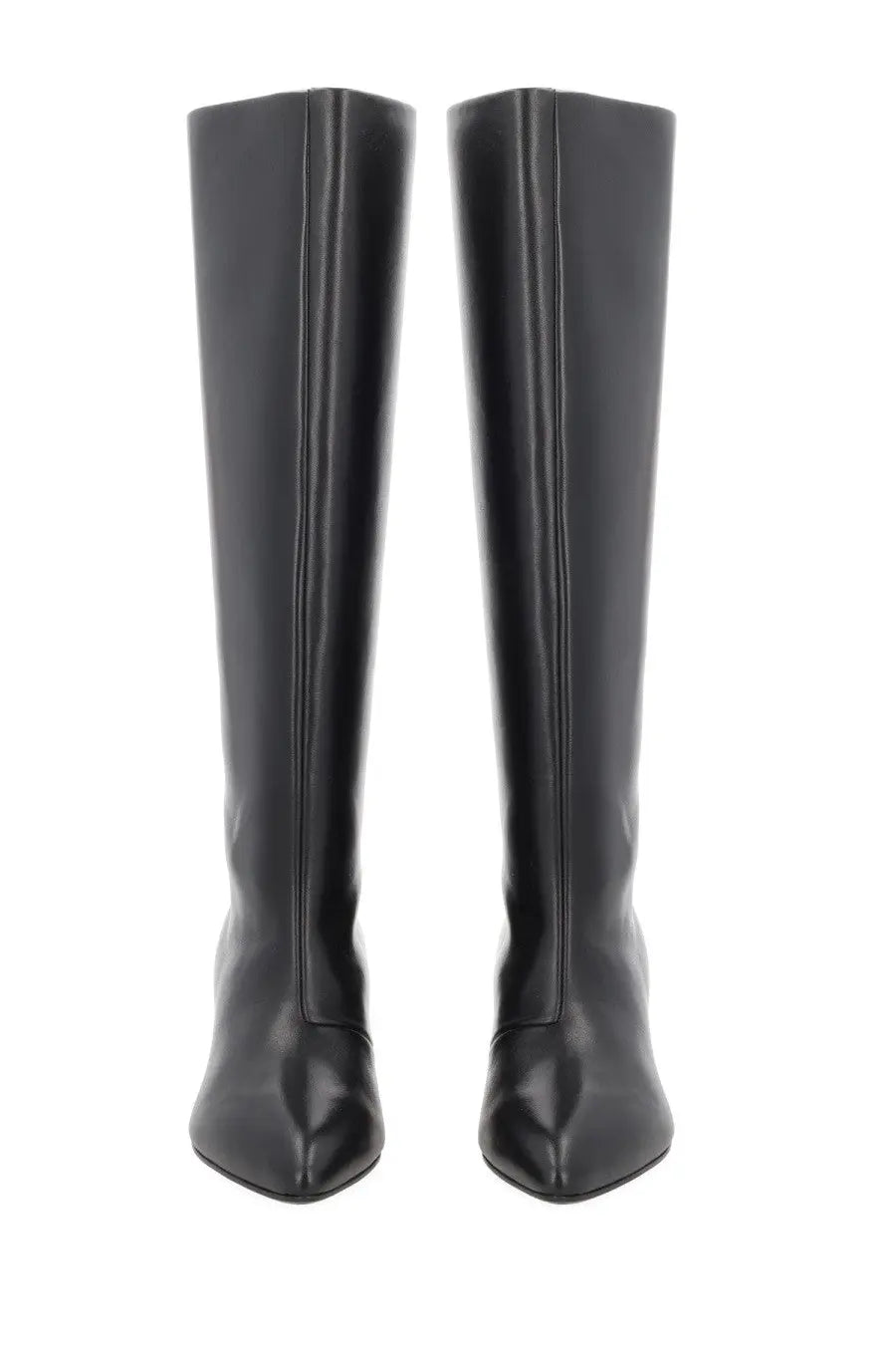 Bally women’s boot alva black knee-high leather boots with a sleek pointed toe design