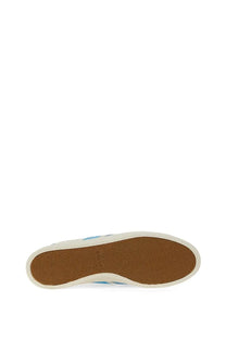 Bally women’s tyger sneaker white with white and light blue oakley skate shoe design and brown rubber sole