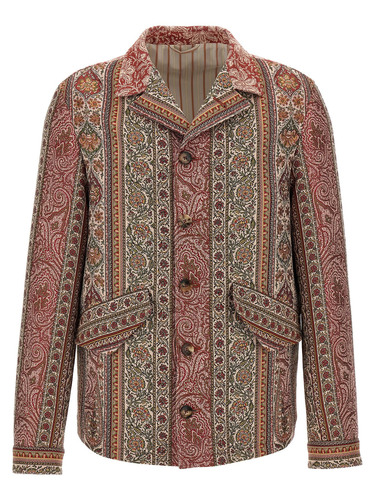 ETRO Balmacaan Neck Overshirt Gold