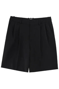 Balmain Men's Wool Tailored Shorts Black