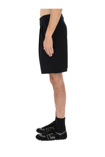 Balmain Men's Wool Tailored Shorts Black