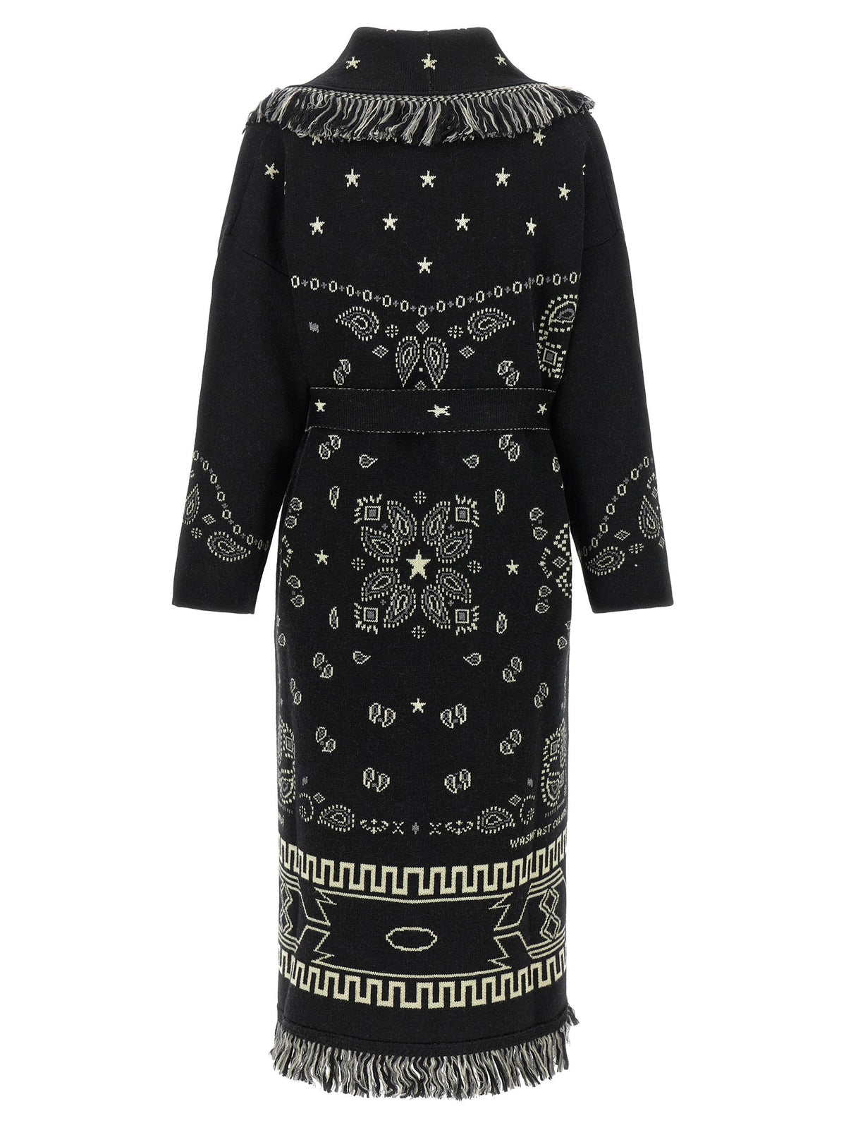 Alanui Bandana Long Coat Black