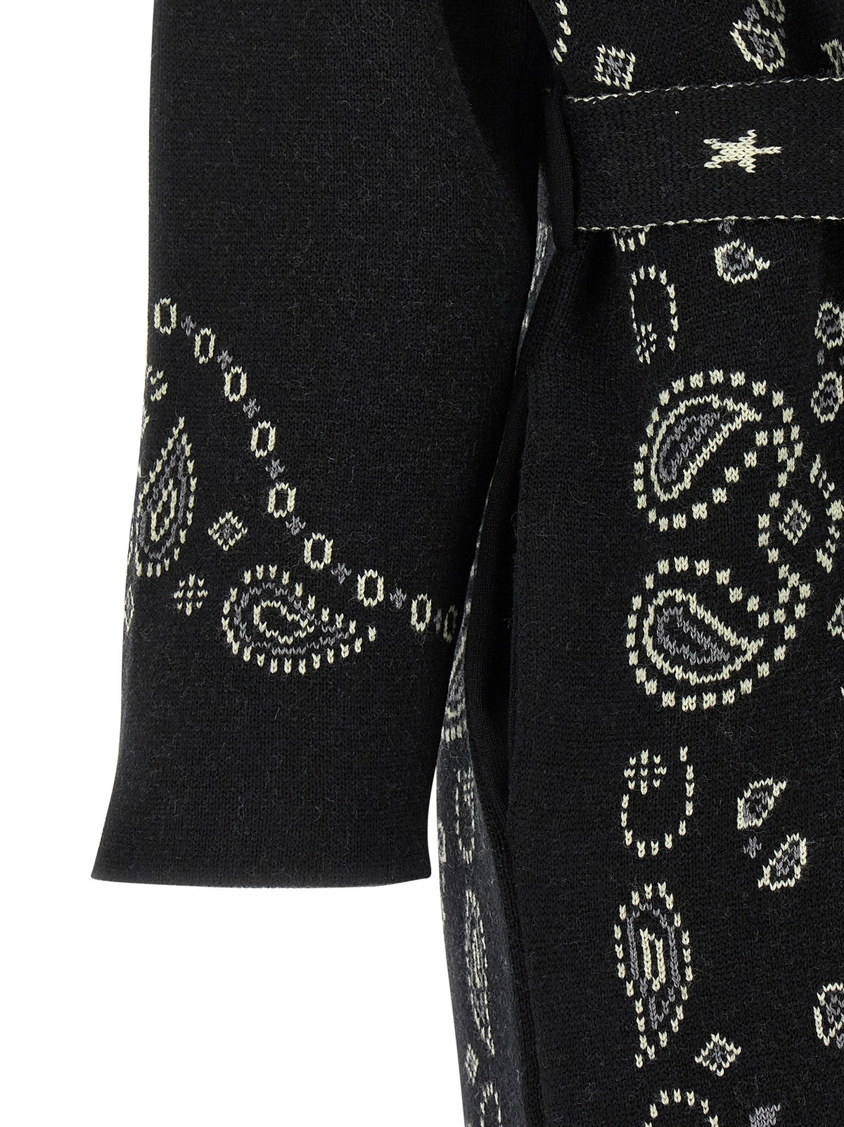 Alanui Bandana Long Coat Black