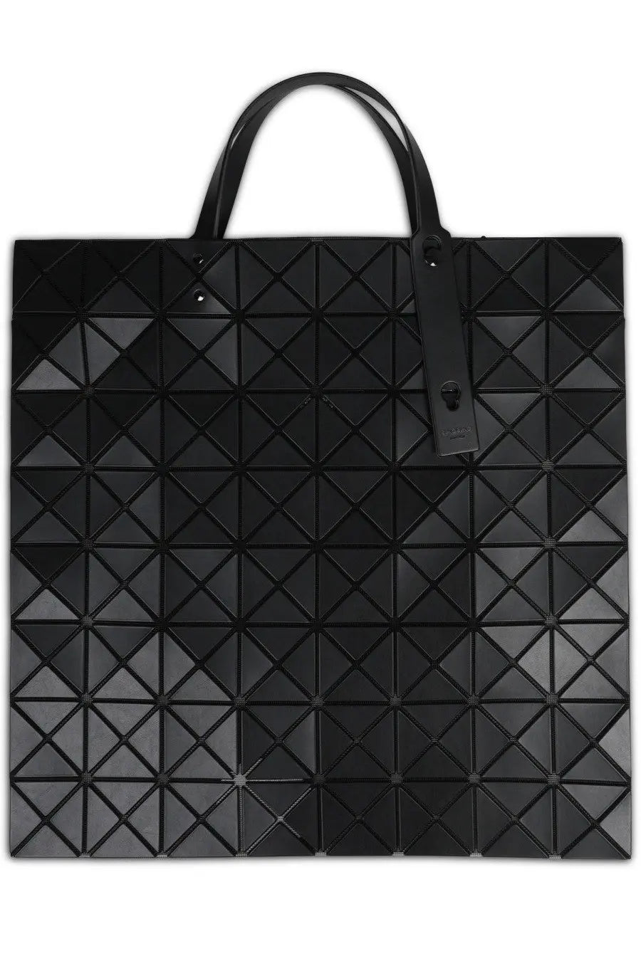 Bao Bao Issey Miyake women’s borsa tote in matte black with glossy geometric faceted triangular design