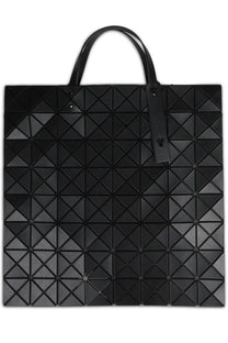 Bao Bao Issey Miyake women’s borsa tote in matte black with glossy geometric faceted triangular design