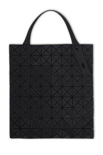 Bao bao issey miyake women’s prism plus tote bag black featuring black geometric triangular facets and matching handles