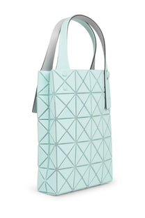 Bao bao issey miyake women’s prism plus tote bag in mint green geometric pattern with silver handles and stitching