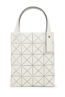 Bao bao Issey Miyake women’s prism plus tote bag white with white geometric triangular stitching and minimalist design