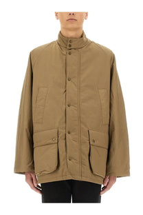 Baracuta men’s bedale beige jacket tan button-up field jacket with high collar and large flap pockets