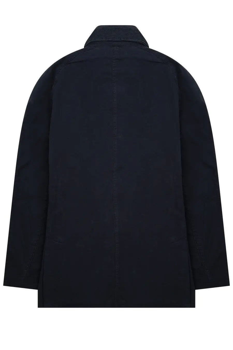 Black cotton jacket with classic collar and straight seams in Barbour men’s giacca Ashby casual blue style