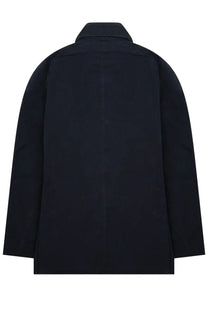 Black cotton jacket with classic collar and straight seams in Barbour men’s giacca Ashby casual blue style