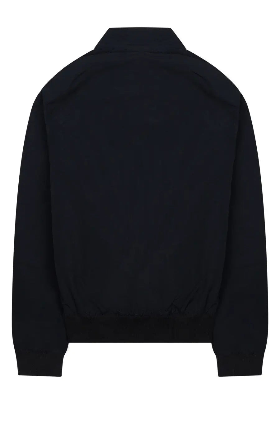 Barbour men’s giacca royston blue black bomber jacket with ribbed cuffs hem classic collar and smooth fabric