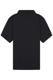 Barbour men’s black polo shirt with short sleeves classic collar and subtle textured fabric for casual wear