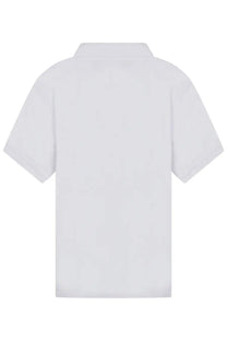 Barbour men’s white polo shirt with short sleeves and classic collar featuring a clean minimalist design