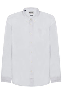 Barbour men’s white shirt with classic collar and subtle stitching details in a button-down style