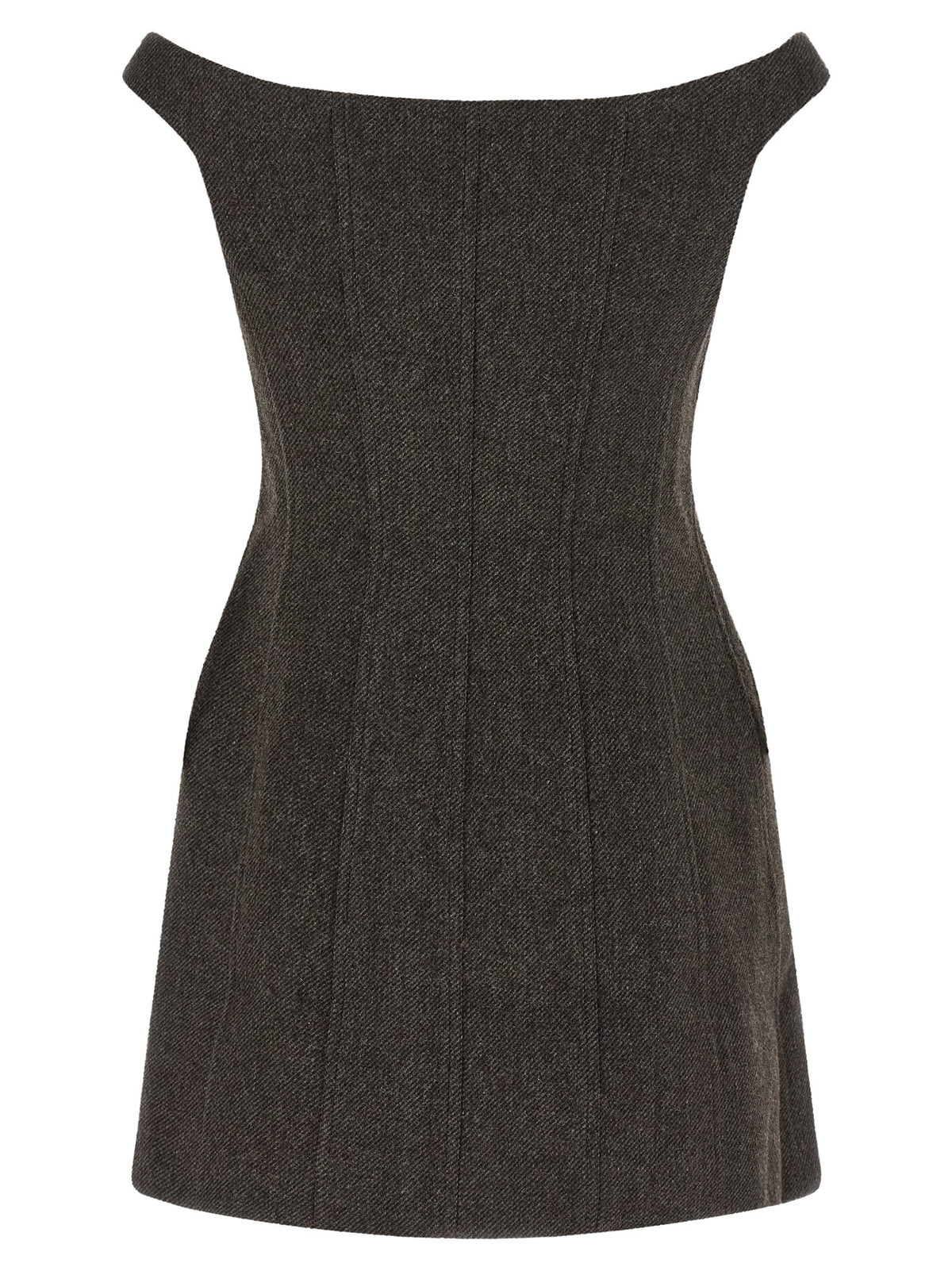 self-portrait Bardot Neckline Dress Brown