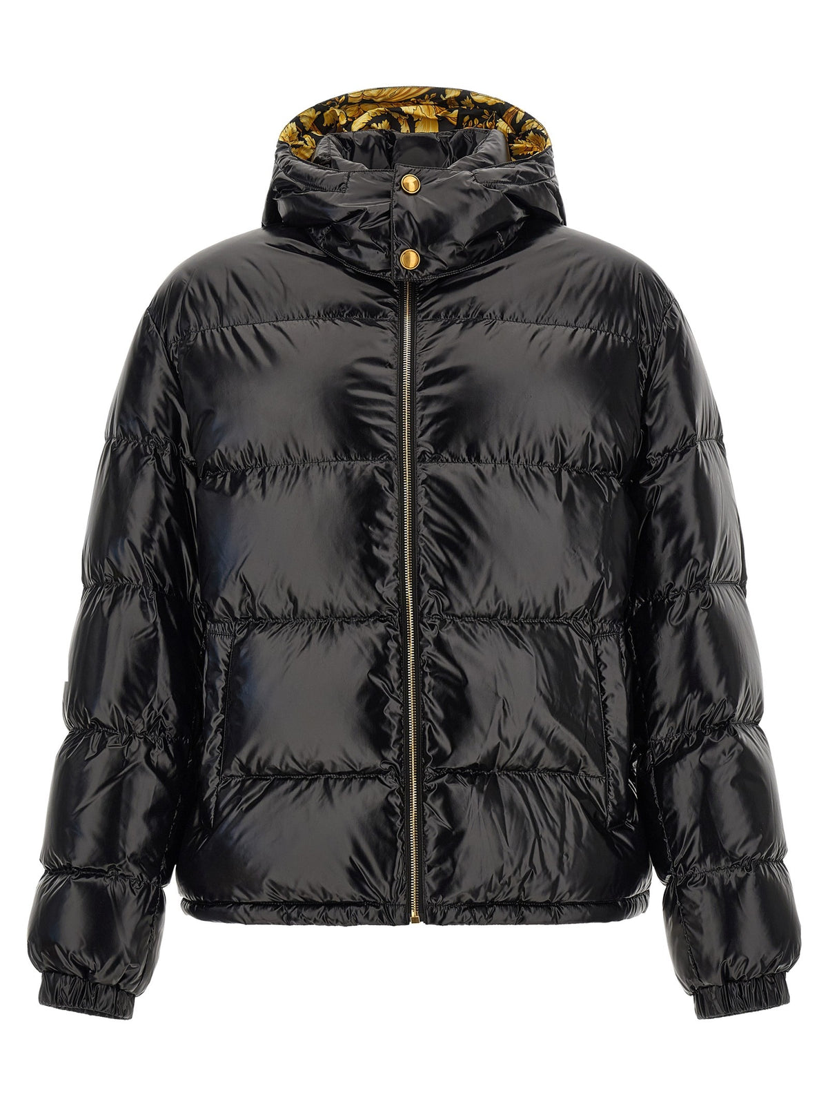 Versace Barocco Down Jacket Black