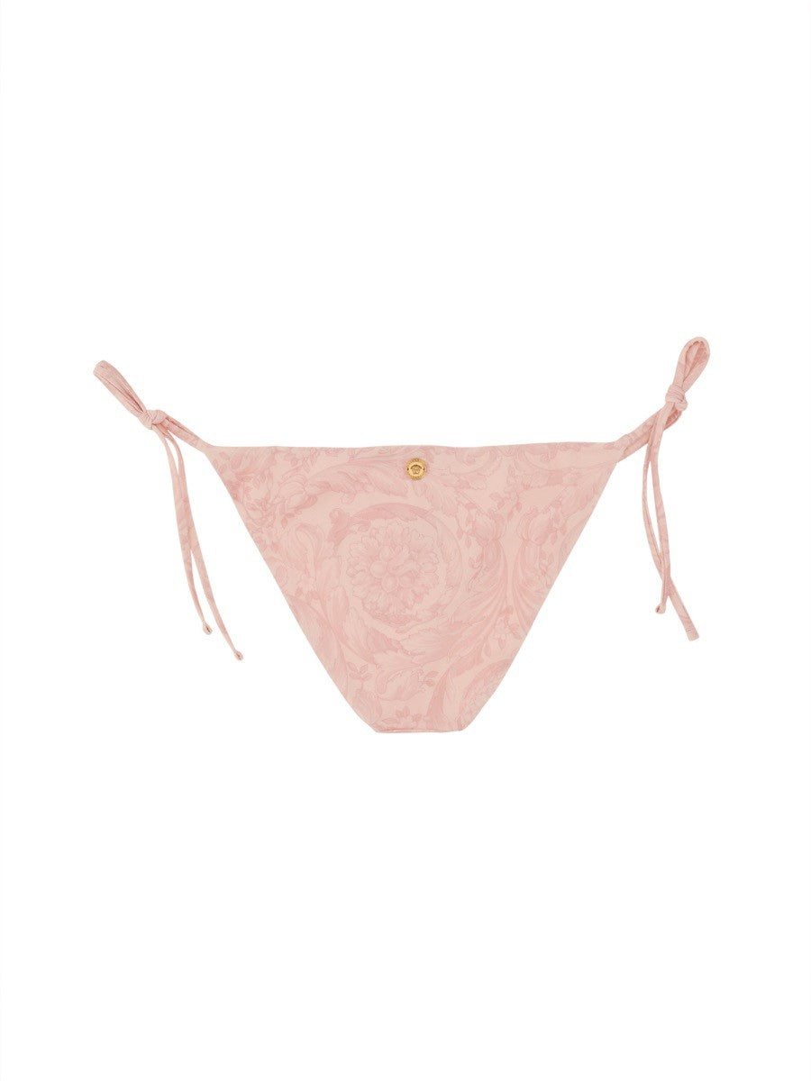 Versace Women's Baroque Print Bikini Bottom Blue, view 4