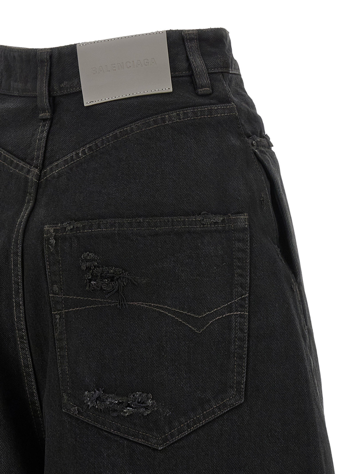 Balenciaga Barrel Leg Jeans Black