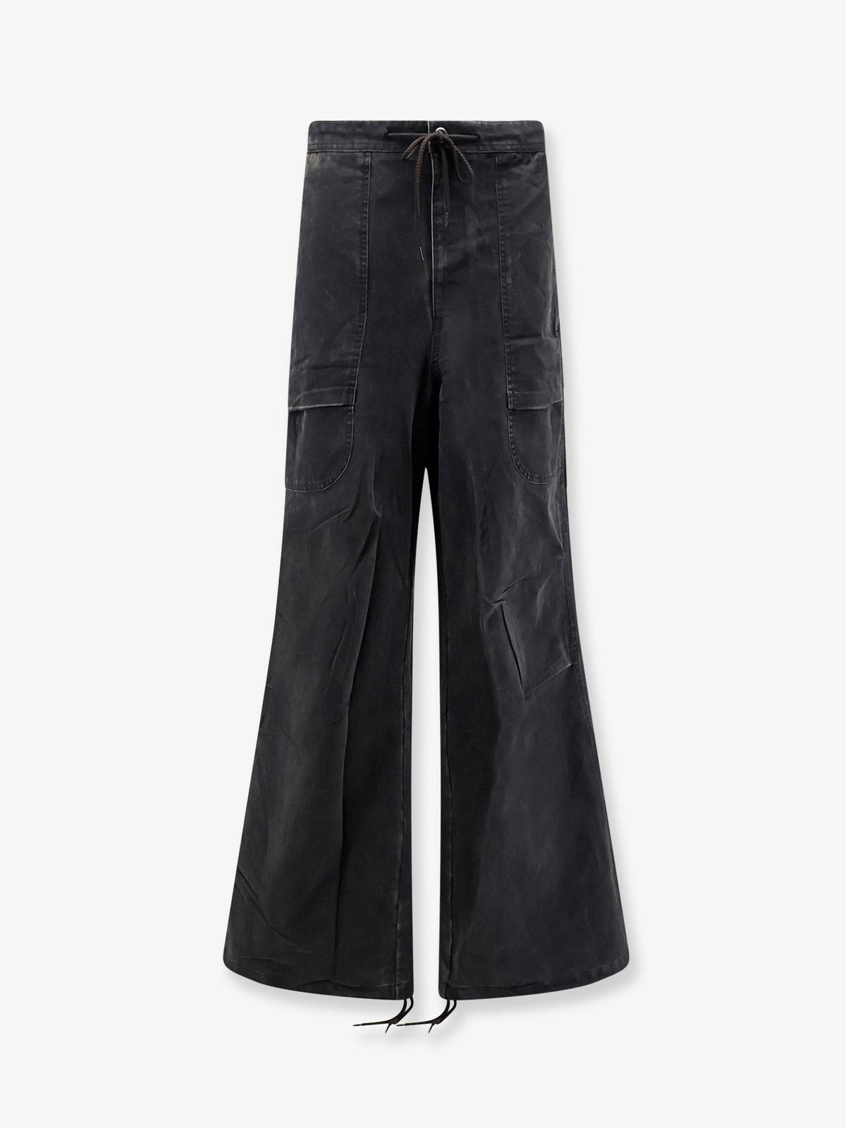 Entire Studios Unisex Barren Cargo Cotton Trousers Black