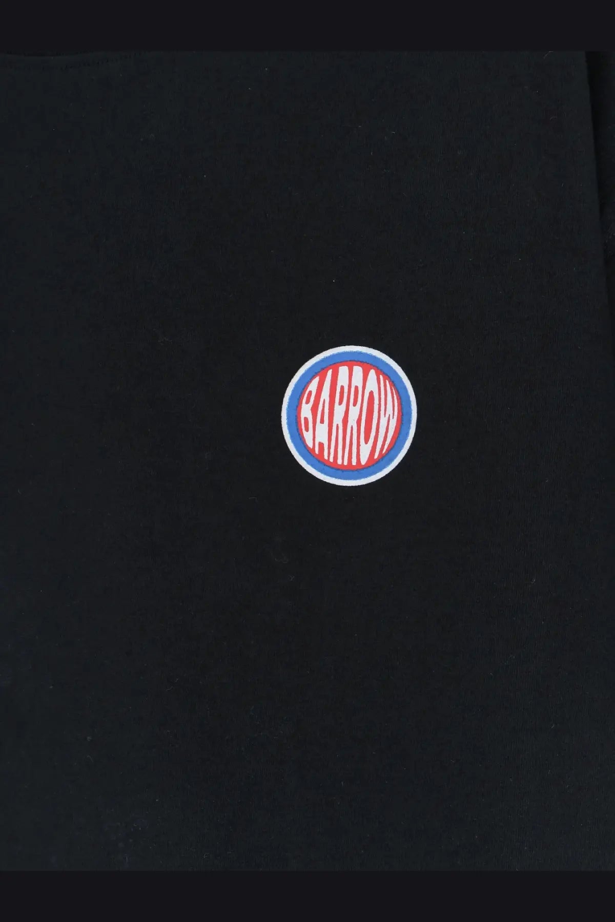 Barrow men’s black cotton shirt with a black fabric notebook featuring a circular logo with red barrow lettering