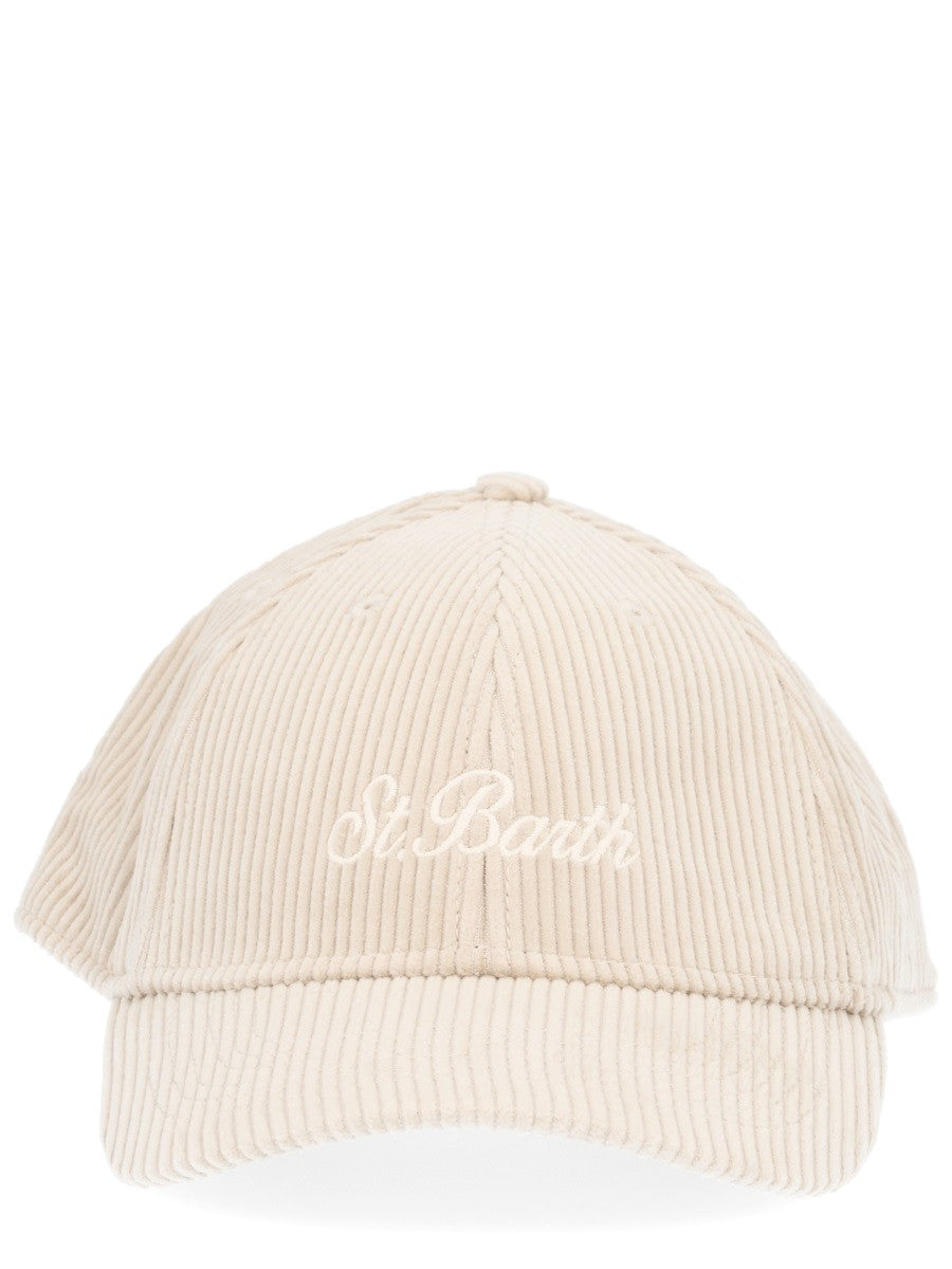 Mc2 Saint Barth Men's Baseball Cap Corduroy Beige
