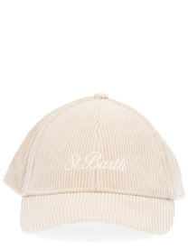 Mc2 Saint Barth Men's Baseball Cap Corduroy Beige