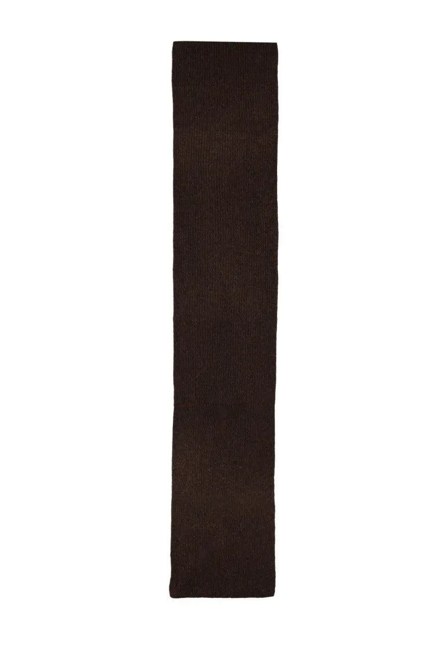 Baum und pferdgarten unisex scarf leora brown long dark brown knitted scarf with ribbed texture