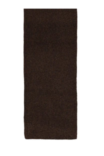 Baum und Pferdgarten unisex scarf Leora brown rich dark brown knitted scarf with textured ribbed pattern