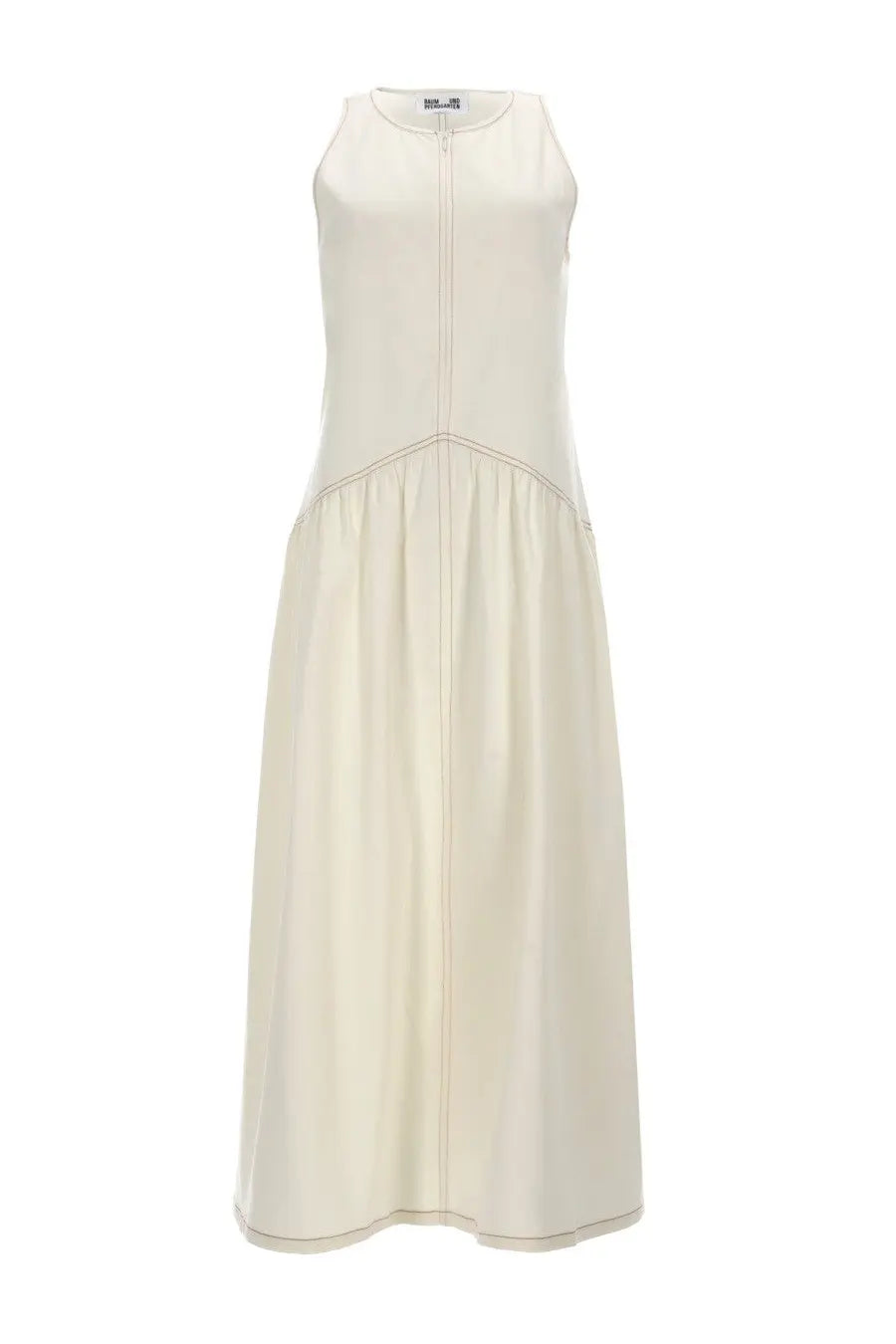 Baum und Pferdgarten women’s abito almina white cream sleeveless maxi dress with sleek minimalist design and subtle seams