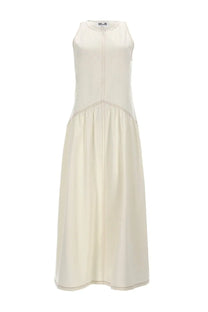 Baum und Pferdgarten women’s abito almina white cream sleeveless maxi dress with sleek minimalist design and subtle seams