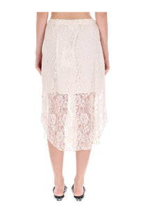 Baum und pferdgarten women’s selmo skirt white delicate off-white lace midi skirt with flowing silhouette and floral patterns