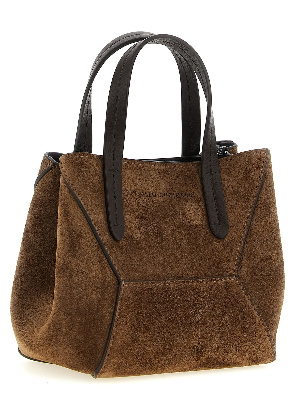 Brunello Cucinelli BC Duo Mini Handbag Brown, view 3